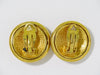 Secondhand Chanel Vintage Round CC Clip-On Earrings