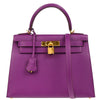 Hermes Kelly Anemone Epsom