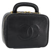 Secondhand Chanel Vintage Timeless Zip Around Vanity Case Caviar