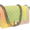Secondhand Chanel Rainbow Boy Flap Bag Quilted Painted Caviar