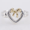 Secondhand Tiffany & Co. Heart Ribbon Ring Silver 925 and K18 Yellow