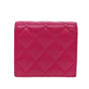 Secondhand Chanel Textured CC Bifold Wallet Quilted Caviar