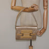 Secondhand Fendi Square Flap Beige Satin Bags
