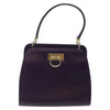 Secondhand Celine Gancini Handbag Purple Leather Bags