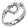 Secondhand Tiffany & Co. Elsa Peretti Open Heart Ring Platinum with Diamonds