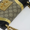 Secondhand Gucci Padlock Shoulder Bag GG Coated Canvas and
