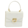 Secondhand Celine Gancini Handbag White Leather Bags