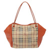 Secondhand Burberry Canterbury Panels Tote Haymarket Coated Canvas and