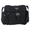 Secondhand Prada Side Pocket Flap Messenger Bag Tessuto