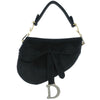 Secondhand Christian Dior Saddle Handbag Velvet with Crystals