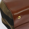 Fendi Silvana Bag Leather with Pequin Canvas
