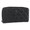 Secondhand Chanel Zip Around Organizer Wallet Quilted