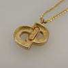 Secondhand Christian Dior CD Pendant Necklace Gold-plated