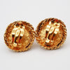 Secondhand Chanel Vintage Round Clip-On Earrings Metal with Faux