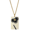 Secondhand Chanel Vintage CC Rectangular Pendant Necklace Metal and