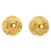 Secondhand Chanel Vintage Round CC Clip-On Earrings