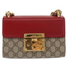Secondhand Gucci Padlock Shoulder Bag GG Coated Canvas and