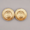 Secondhand Chanel Vintage Round Clip-On Earrings Metal with Faux
