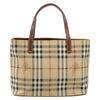 Secondhand Burberry Top Handle Tote Haymarket