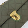 Prada Pushlock Chain Flap Bag Quilted Tessuto