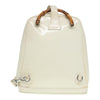 Gucci Vintage Bamboo Backpack Nylon and Patent Leather