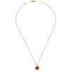 Secondhand Van Cleef & Arpels Magic Alhambra Pendant Long Necklace 18K Yellow Gold and Carnelian