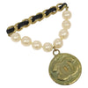 Secondhand Chanel Vintage Round CC Brooch Textured