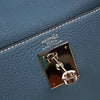 Hermes Contour Kelly Bag Blue Epsom with Gold Hardware
