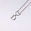 Secondhand Christian Dior Vintage D Logo & Heart Charm Necklace