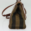 Fendi Silvana Bag Leather with Pequin Canvas