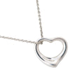 Tiffany & Co. Elsa Peretti Open Heart Pendant Necklace silver