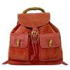 Gucci Vintage Bamboo Backpack Suede