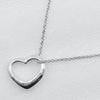 Tiffany & Co. Elsa Peretti Open Heart Pendant Necklace silver