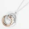 Secondhand Tiffany & Co. 1837 Interlocking Circles Pendant Necklace Sterling Silver and Rubedo