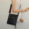 Secondhand Gucci Web Strap Front Zip Messenger Bag GG