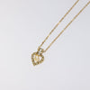 Secondhand Christian Dior Logo Heart Pendant Necklace