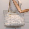 Prada Chain Front Zip Tote Quilted Tessuto