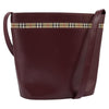 Secondhand Burberry Shoulder Bag Burgundy Leather Bags