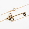 Secondhand Tiffany & Co. Fleur de Lis Key Pendant Necklace 18K Pink gold and Diamonds