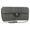 Chanel Chocolate Bar Flap Bag Quilted Denim