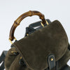 Gucci Vintage Bamboo Backpack Suede