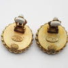 Secondhand Chanel Vintage Round CC Clip-On Earrings