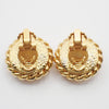 Secondhand Chanel Vintage Round Clip-On Earrings Metal with Faux