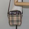 Secondhand Burberry Zip Messenger Bag Nova check Canvas and