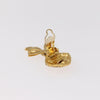 Secondhand Chanel Ribbon Earring Gold Metal Jewelry