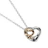 Secondhand Tiffany & Co. Double Heart Pendant Necklace Sterling Silver and 18K Yellow