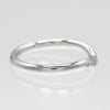 Secondhand Tiffany & Co. Elsa Peretti Curved Wedding Band Ring Platinum with Diamond