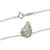 Secondhand Tiffany & Co. Leaf Pendant Necklace Silver 925 and K18 Yellow
