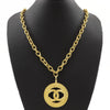 Secondhand Chanel Vintage CC Round Cut-Out Pendant Necklace