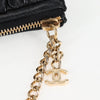 Chanel CC Chain Fringe Wristlet Clutch Quilted Leather